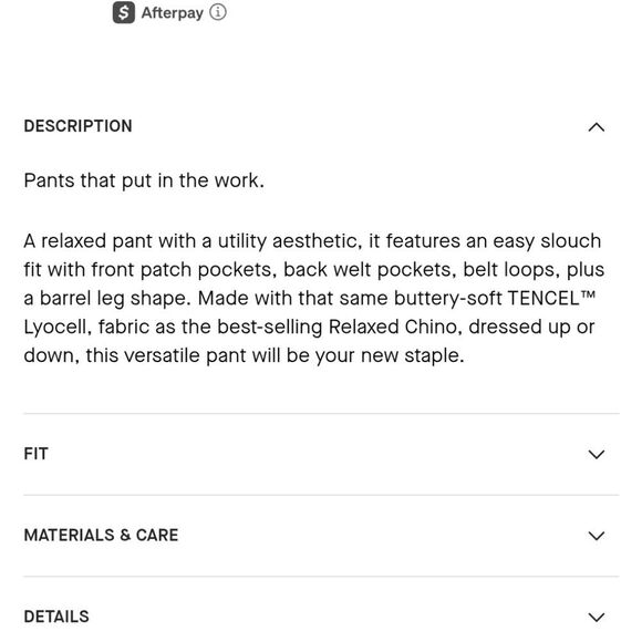 Everlane The Utility Pant In Buttersoft Black Size 6 - Picture 13 of 13